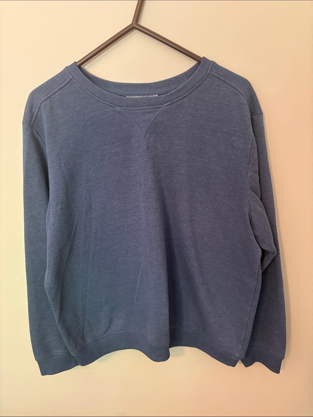 Karen Scott Women's Scoop Neck Sweatshirt - Dusty Blue